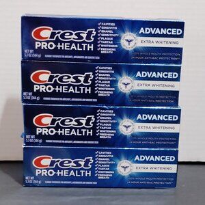 4 Crest Pro-Health Advanced Extra Whitening Toothpaste, Mint, 5.1 Oz each